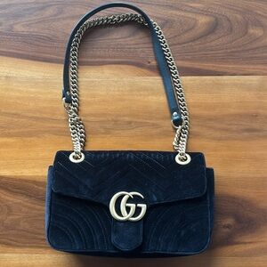 Black Gucci Velvet Bag